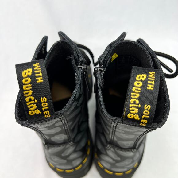 Dr. Martens Black Leopard Jadon Boots 7/38 - Picture 8 of 11